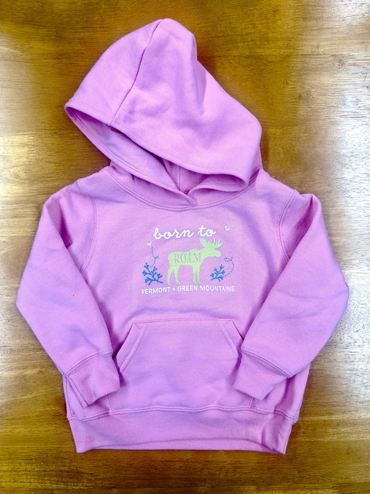 Born To Roam Toddler Hoodie Color Pink