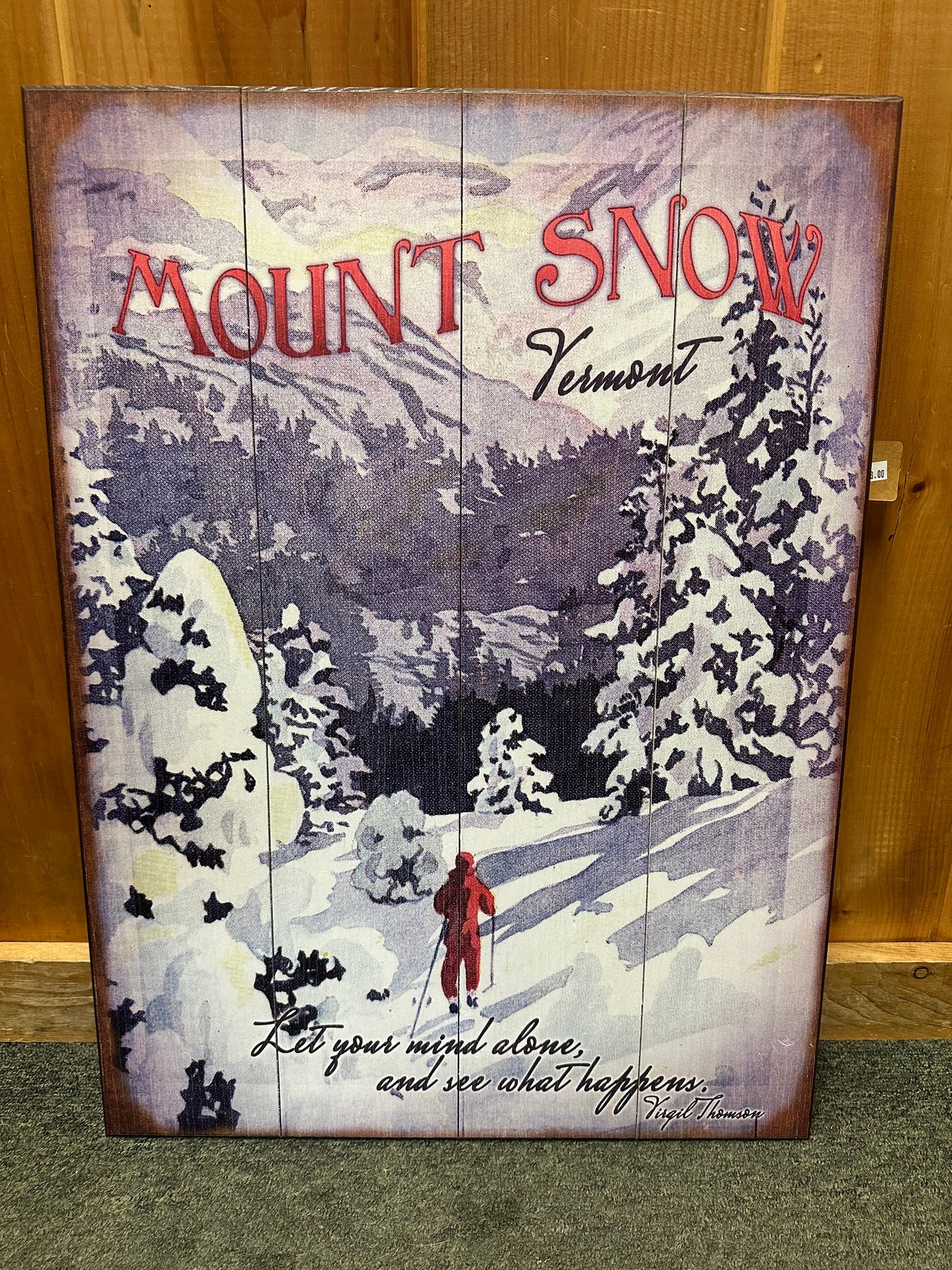 The Mountains are Calling: John Muir - Wood & Metal Wall Art - Wood / 17" x 23" × 4