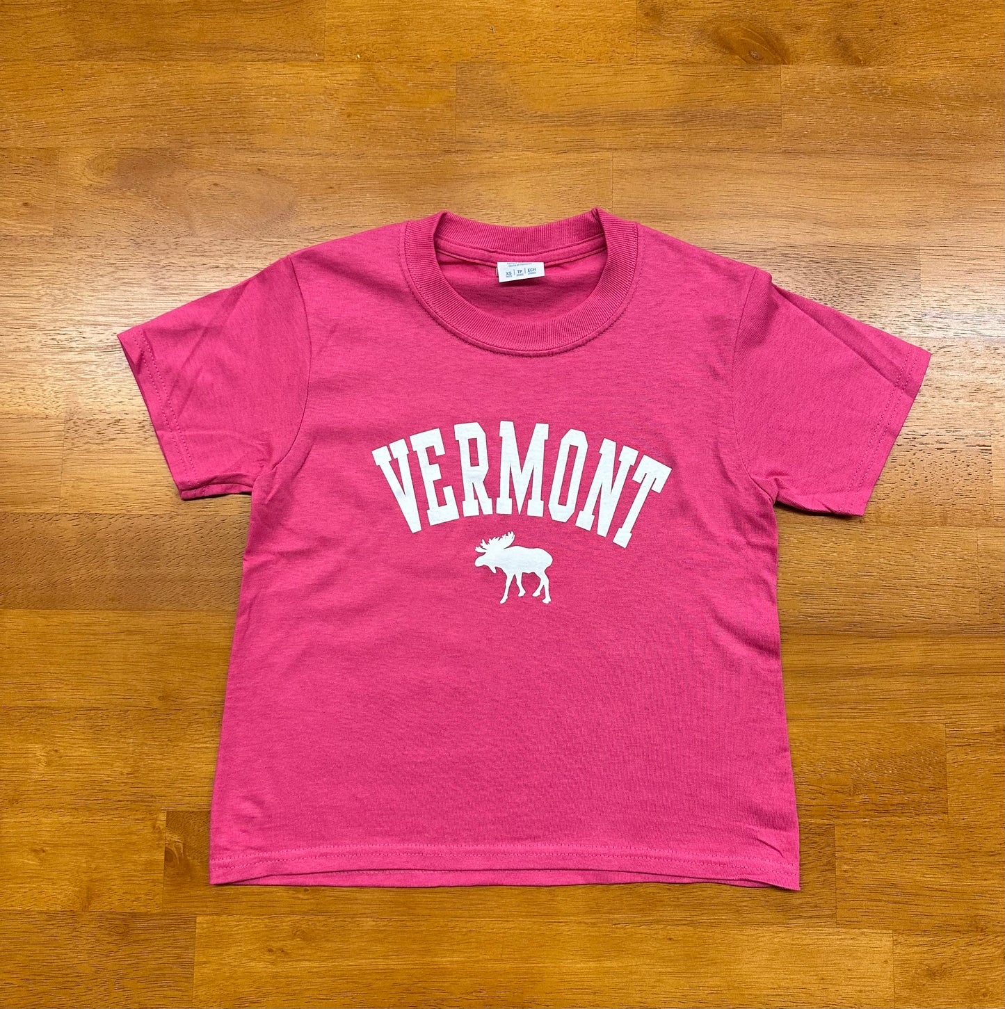 Youth Vermont Moose T-Shirt Color Pink