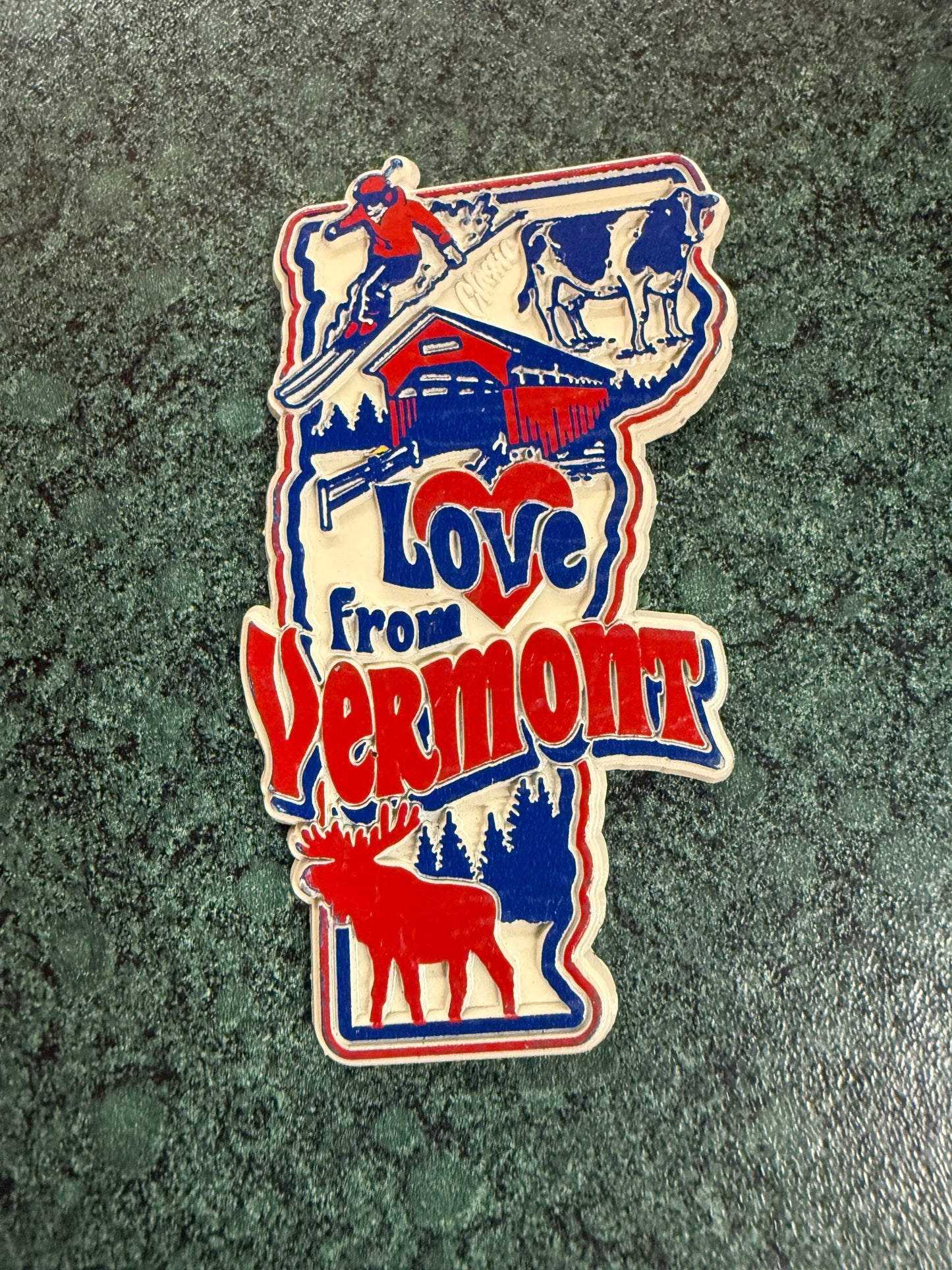 Love From Vermont Vinatge State Magnet