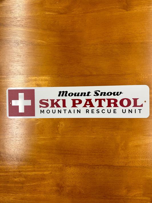 Mount Snow Ski Patrol Metal Sign