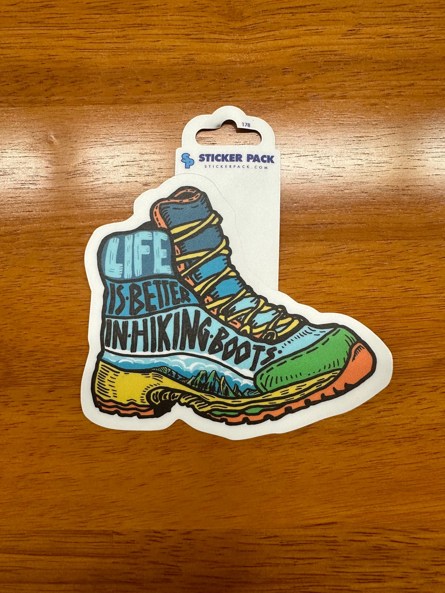 Mountain Living Life Is Better In Hiking Boots Sticker