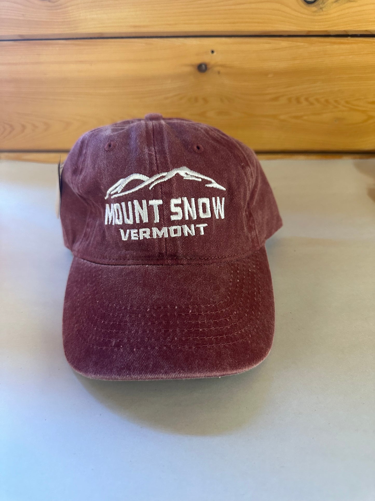 Mount Snow Vermont With Mountains Cap Color Maroon