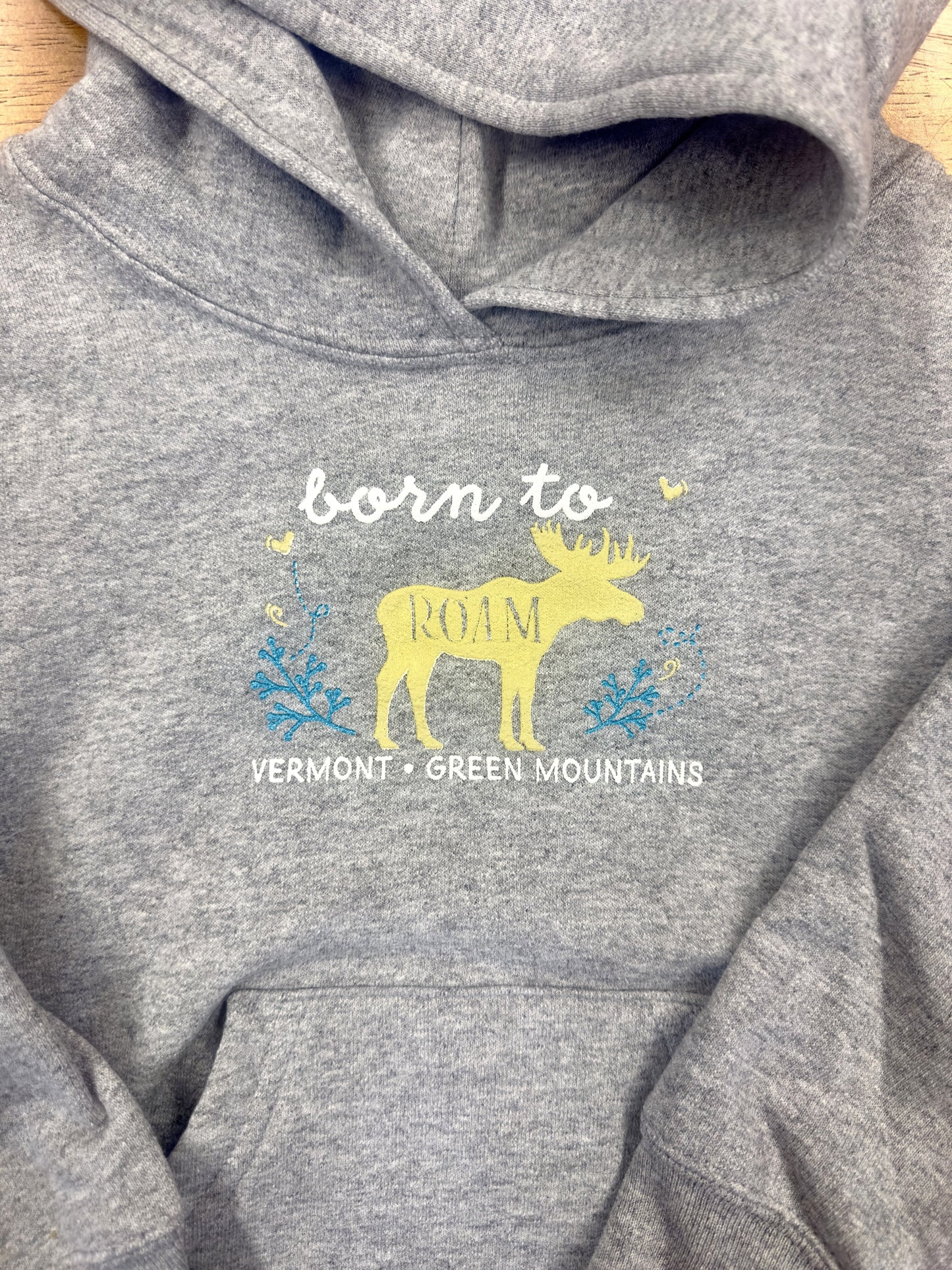 Born To Roam Toddler Hoodie Color Grey