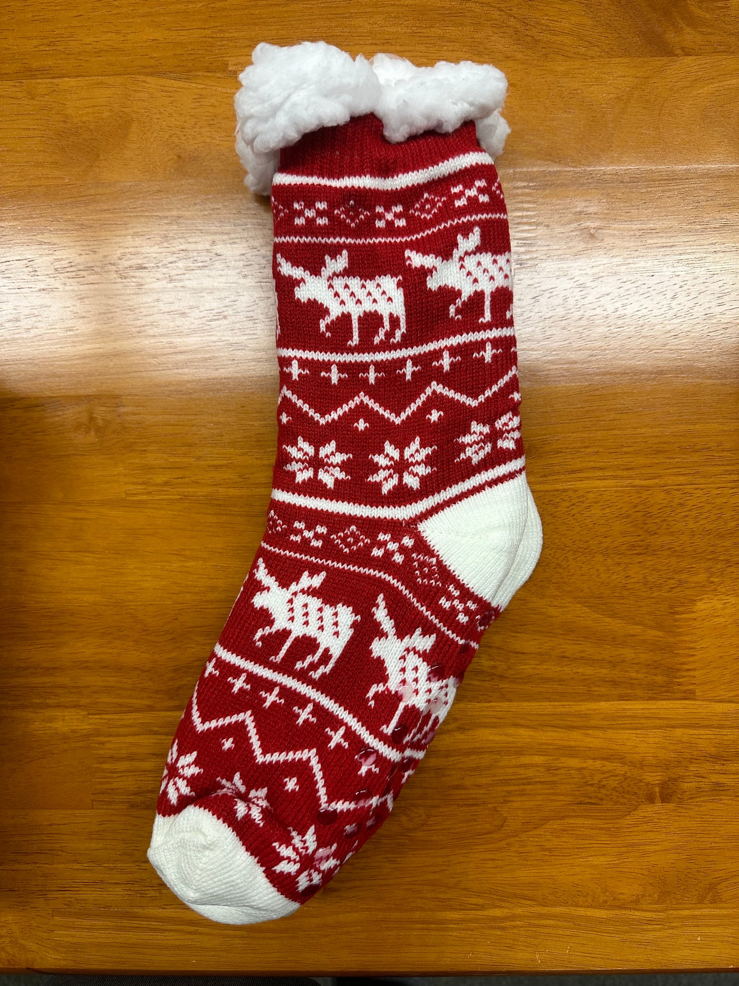 Nordic Moose Plush Slipper Sock