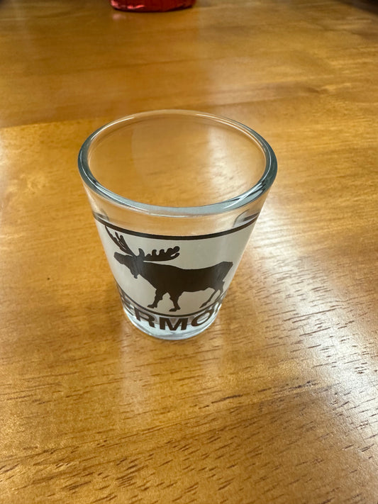 Black Moose Shot Glass