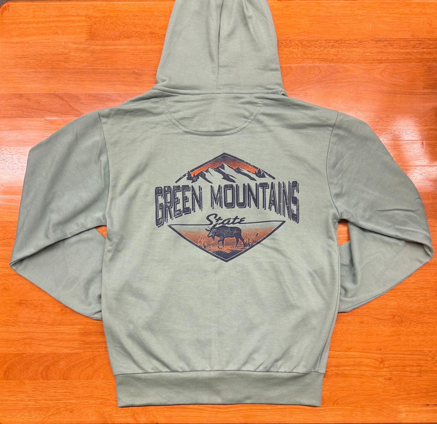 Full Zip Green Mountain Hoodie Color Juniper