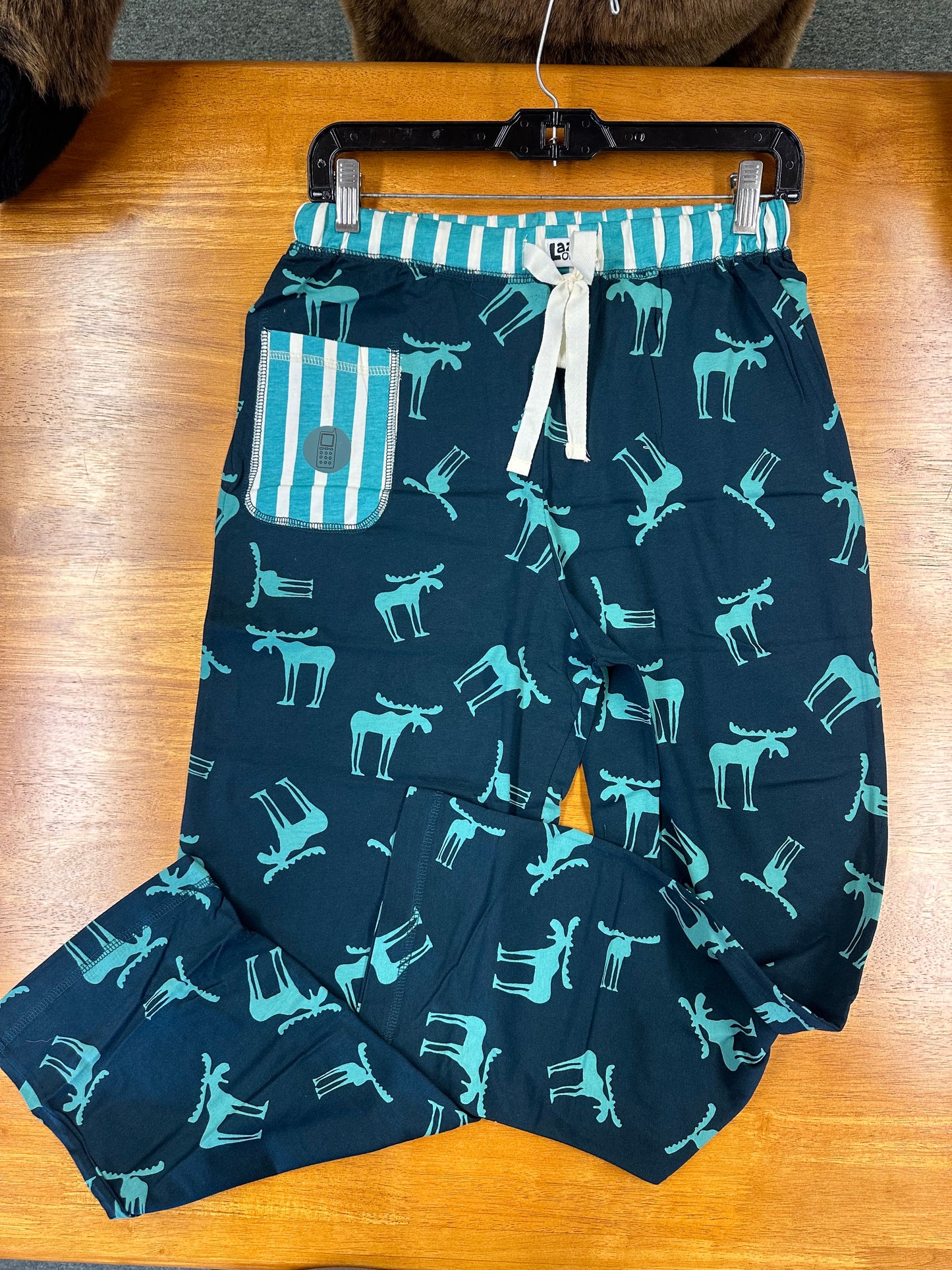 Funky Moose Blue PJ Pant Color Teal/ Navy