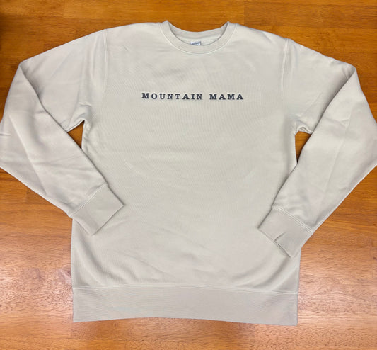 Mountain Mama Embroidered Crew Neck Color Ivory