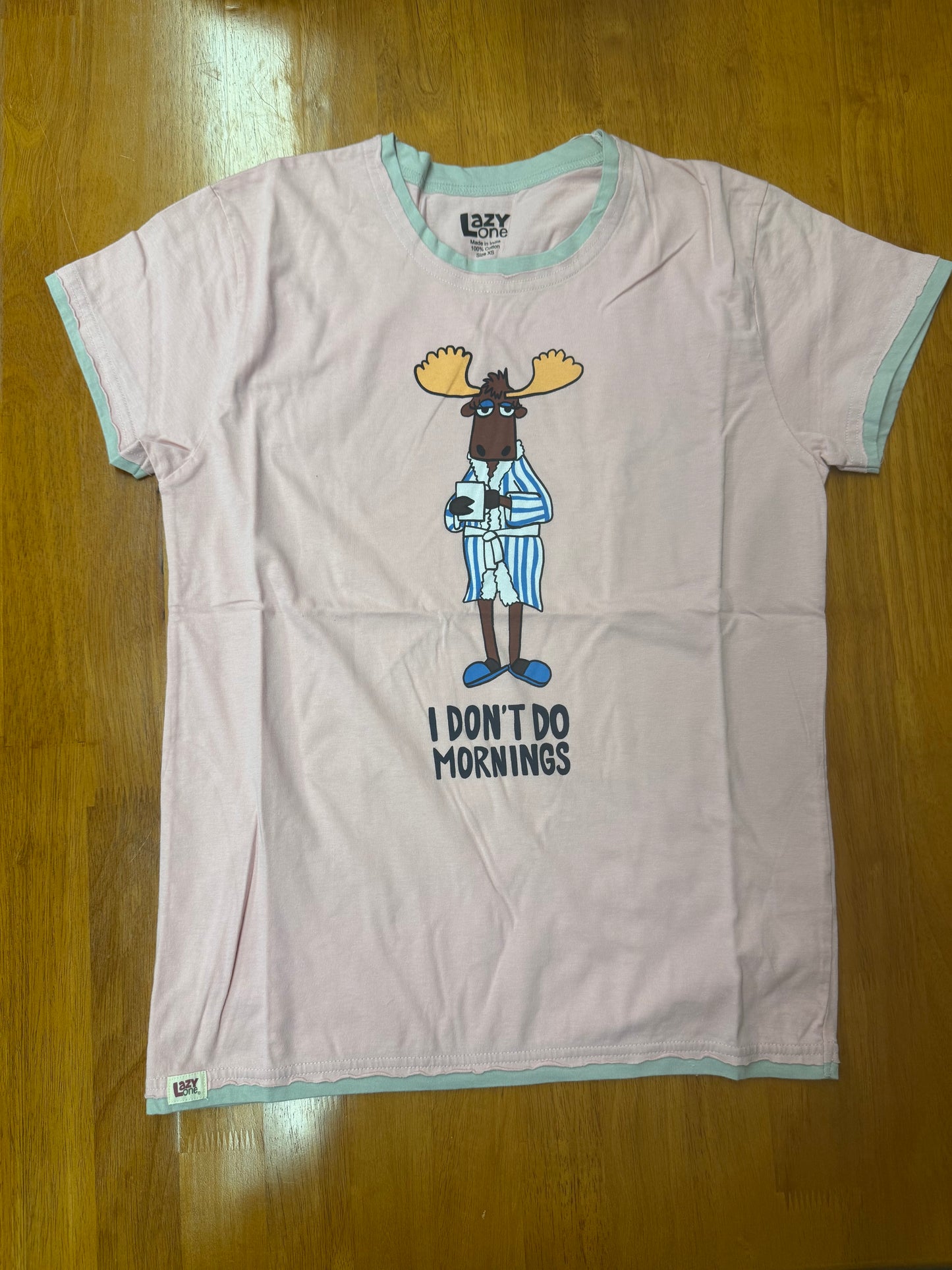 Don’t Do Mornings Tee Color Pink