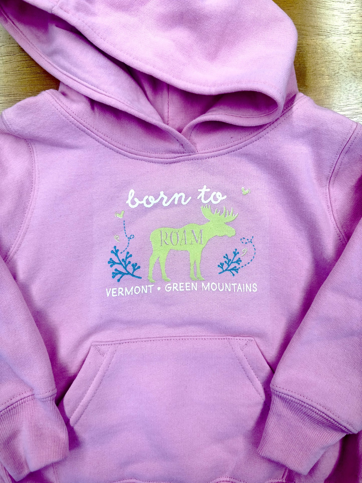 Born To Roam Toddler Hoodie Color Pink