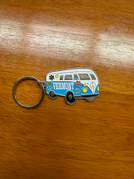 Hippie Van Keychain Color Light Blue