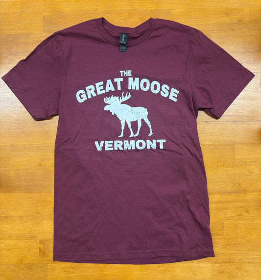The Great Moose T Shirt Color Maroon