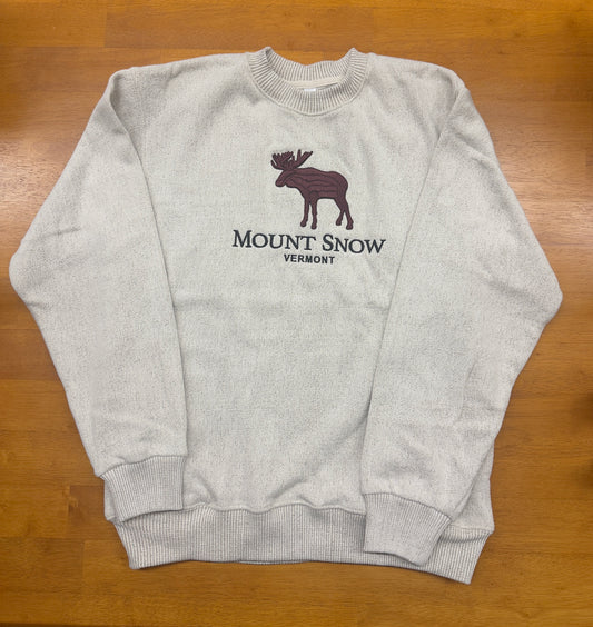 Mount Snow Moose Crew Color Oatmeal